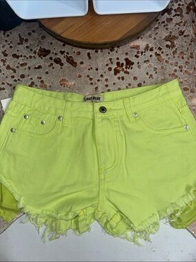 NWT light blue! Neon Yellow Women's Denim Cutoff Shorts